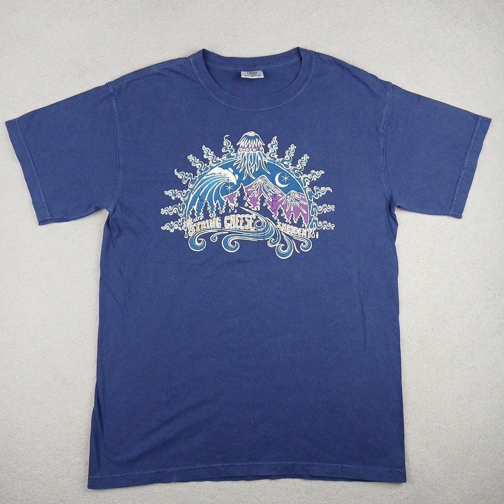 The String Cheese Incident T-Shirt Mens Medium Blue Band Tee Comfort Colors